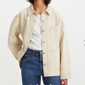 Levi’s Chore Coat beige striped New size XS